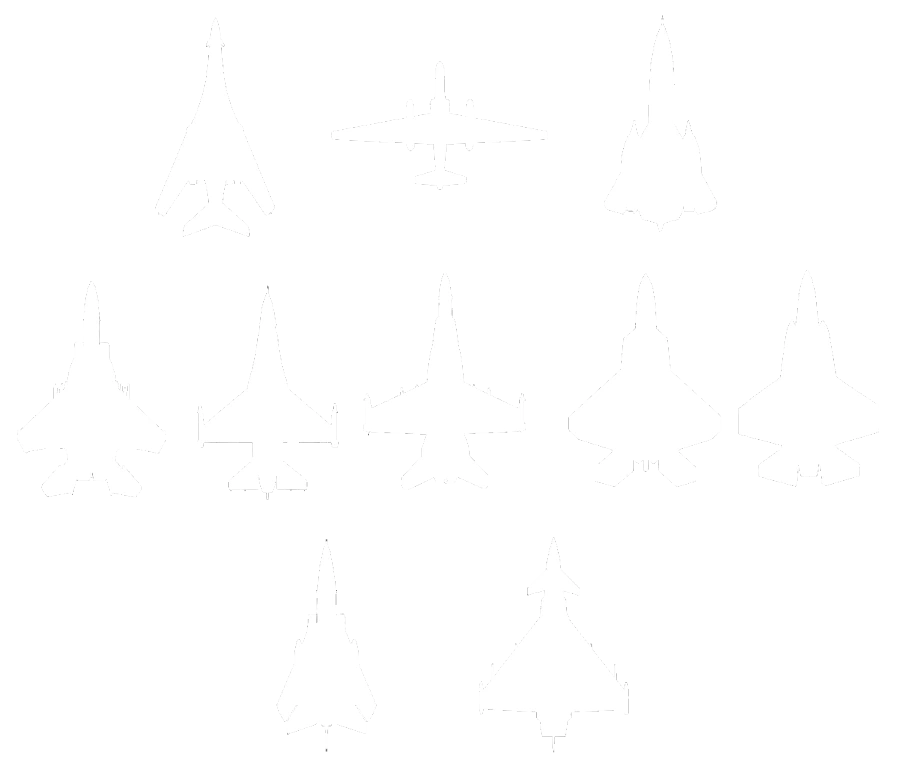 F-15 F-16 F/A-18 F-22 F-35 PA-200 EF-2000 B-1B SR-71 U-2
